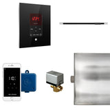 Mr. Steam - Butler Linear Steam Shower Control Package with iTempoPlus Control and Linear SteamHead in Square Glass Black - Glass Black