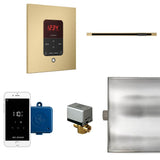 Mr. Steam - Butler Linear Steam Shower Control Package with iTempoPlus Control and Linear SteamHead in Square Satin Brass - Satin Brass