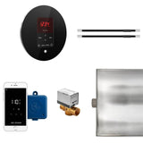 Mr. Steam - Butler Max Linear Steam Shower Control Package with iTempoPlus Control and Linear SteamHead in Round Glass Black - Glass Black