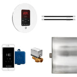 Mr. Steam - Butler Max Linear Steam Shower Control Package with iTempoPlus Control and Linear SteamHead in Round Glass White - Glass White