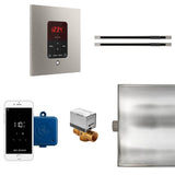 Mr. Steam - Butler Max Linear Steam Shower Control Package with iTempoPlus Control and Linear SteamHead in Square Brushed Nickel - Brushed Nickel