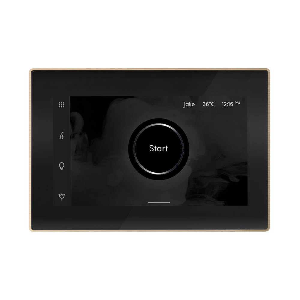 Super (iSteamX) 15 kW (15000 W) Steam Shower Generator Package with iSteamX Control in Black Brushed Bronze