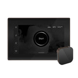 iSteamX Steam Shower Control and Aroma Glass SteamHead in Black Brushed Bronze