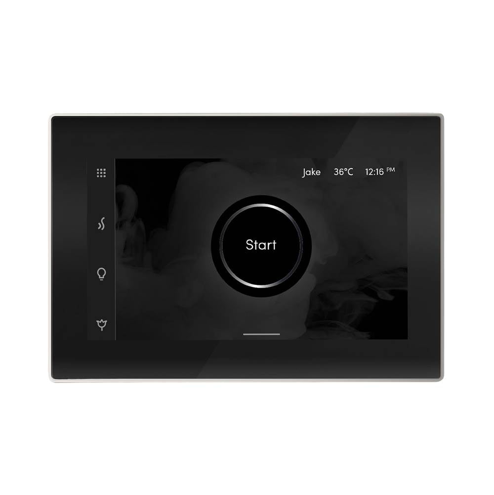 XButler Max Linear Steam Shower Control Package with iSteamX Control and Linear SteamHead in Black Brushed Bronze