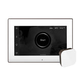 iSteamX Steam Shower Control and Aroma Glass SteamHead in White Brushed Bronze