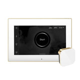 iSteamX Steam Shower Control and Aroma Glass SteamHead in White Brushed Bronze