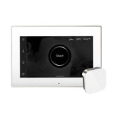 iSteamX Steam Shower Control and Aroma Glass SteamHead in White Brushed Bronze