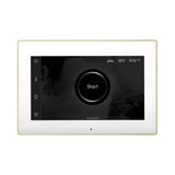XButler Steam Shower Control Package with iSteamX Control and Aroma Glass SteamHead in White Brushed Bronze