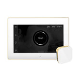 iSteamX Steam Shower Control and Aroma Glass SteamHead in White Brushed Bronze