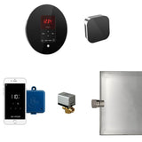 Mr. Steam - Butler Steam Shower Control Package with iTempoPlus Control and Aroma Designer SteamHead in Round Glass Black - Glass Black