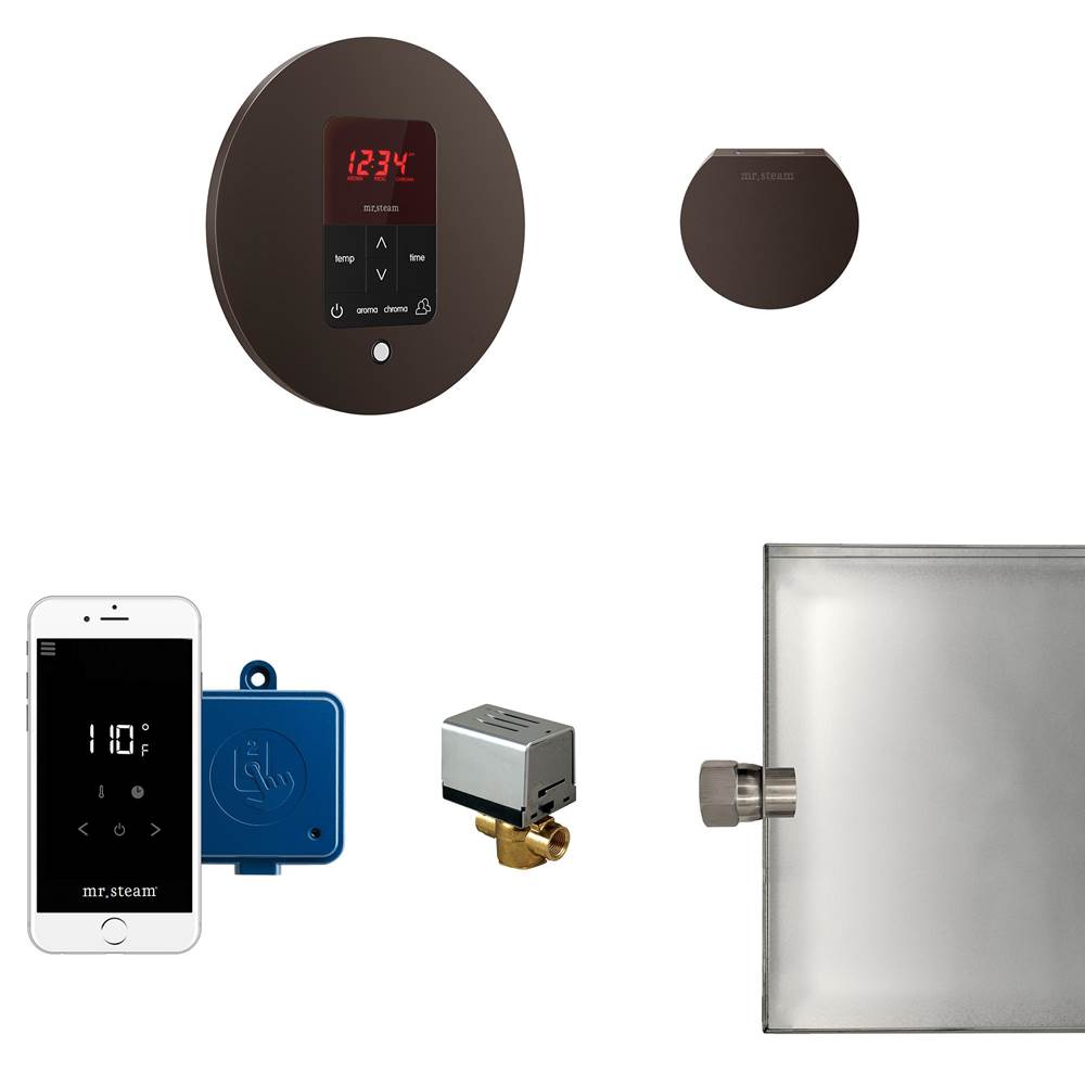 Mr. Steam - Butler Steam Shower Control Package with iTempoPlus Control and Aroma Designer SteamHead in Round Oil Rubbed Bronze - Oil Rubbed Bronze