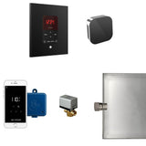 Mr. Steam - Butler Steam Shower Control Package with iTempoPlus Control and Aroma Designer SteamHead in Square Glass Black - Glass Black