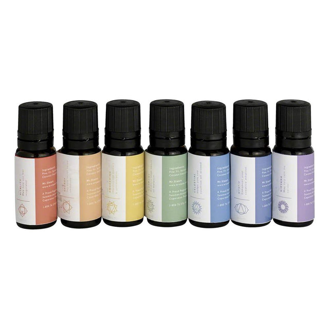 Mr. Steam - Multi Chakra Aroma Oil Package in 10 mL Bottle