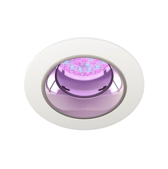 Mr. Steam - 15 in. W. ChromaTherapy Light with LED Clusters in Recessed White - White