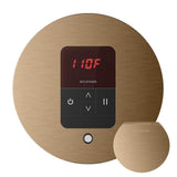 Mr. Steam - iTempo Steam Shower Control and Aroma Designer SteamHead in Round Brushed Bronze - Brushed Bronze