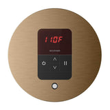iTempo Steam Shower Control and Aroma Designer SteamHead in Round Brushed Bronze