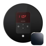 Mr. Steam - iTempo Steam Shower Control and Aroma Designer SteamHead in Round Glass Black - Glass Black