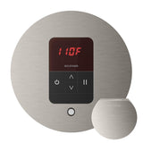Mr. Steam - iTempo Steam Shower Control and Aroma Designer SteamHead in Round Brushed Nickel - Brushed Nickel