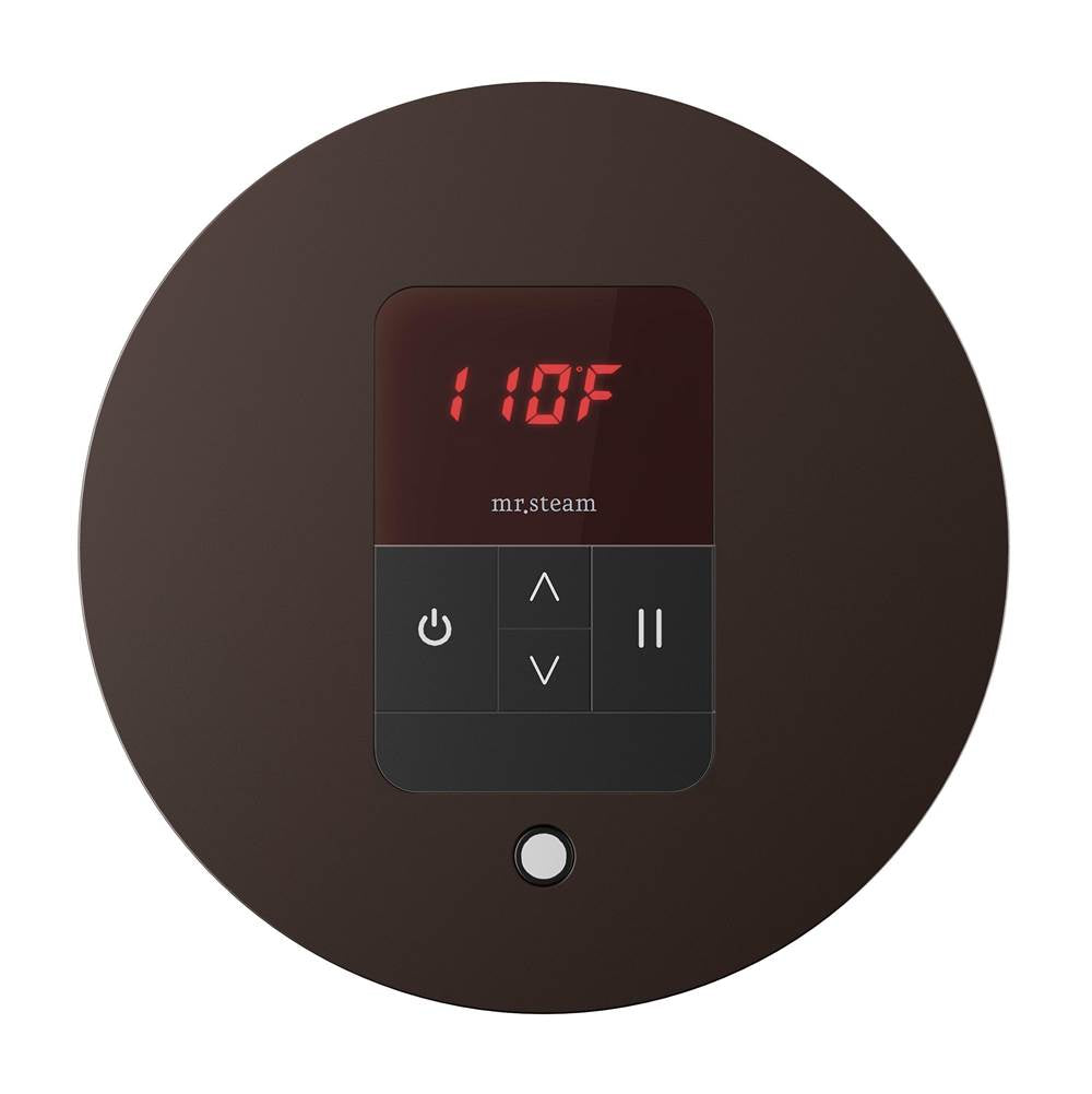 iTempo Steam Shower Control and Aroma Designer SteamHead in Round Brushed Bronze