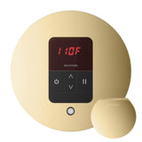 Mr. Steam - iTempo Steam Shower Control and Aroma Designer SteamHead in Round Polished Brass - Polished Brass