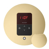 Mr. Steam - iTempo Steam Shower Control and Aroma Designer SteamHead in Round Satin Brass - Satin Brass