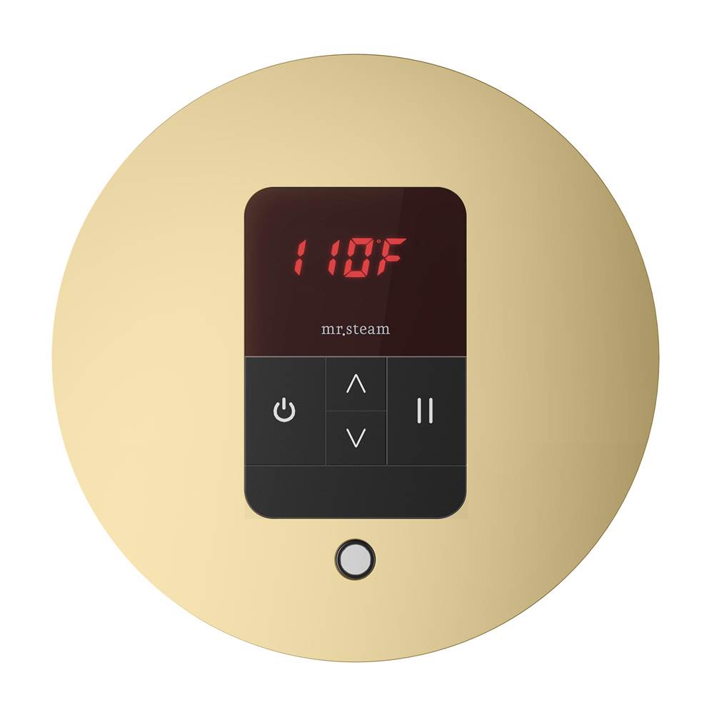 iTempo Steam Shower Control and Aroma Designer SteamHead in Round Brushed Bronze
