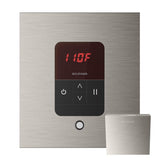 Mr. Steam - iTempo Steam Shower Control and Aroma Designer SteamHead in Square Brushed Nickel - Brushed Nickel