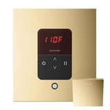 Mr. Steam - iTempo Steam Shower Control and Aroma Designer SteamHead in Square Polished Brass - Polished Brass