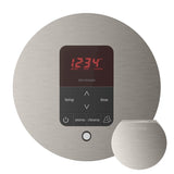 Mr. Steam - iTempoPlus Steam Shower Control and Aroma Designer SteamHead in Round Brushed Nickel - Brushed Nickel