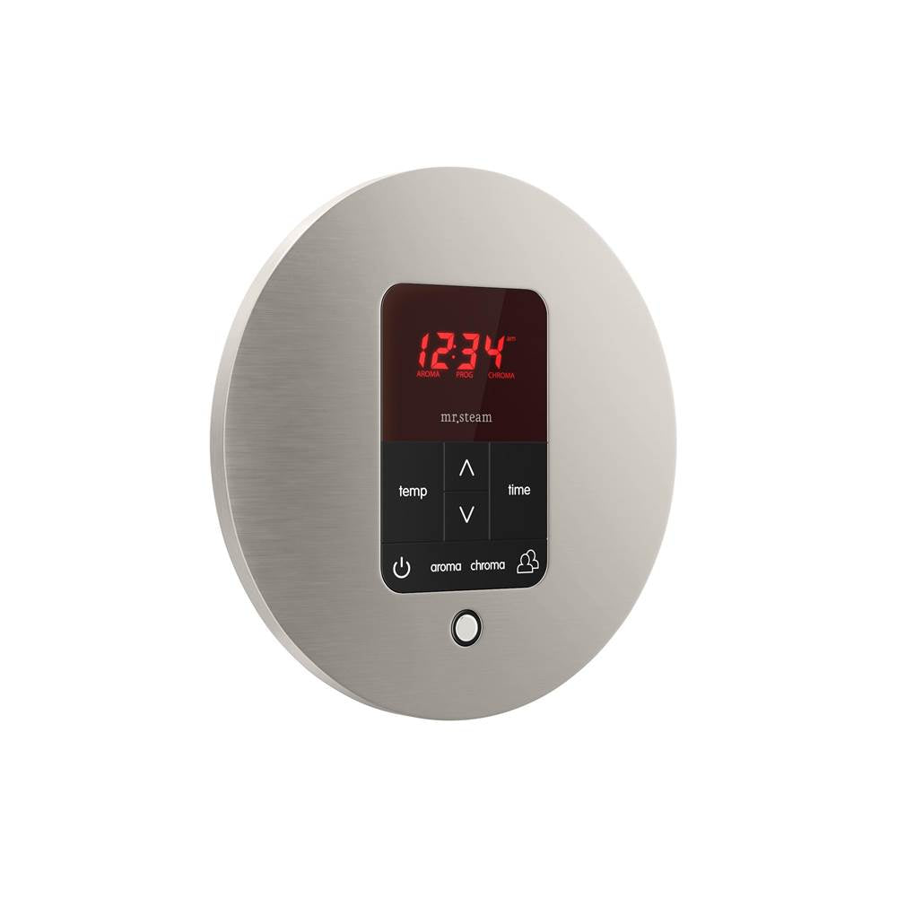 iTempoPlus Steam Shower Control and Aroma Designer SteamHead in Round Brushed Bronze