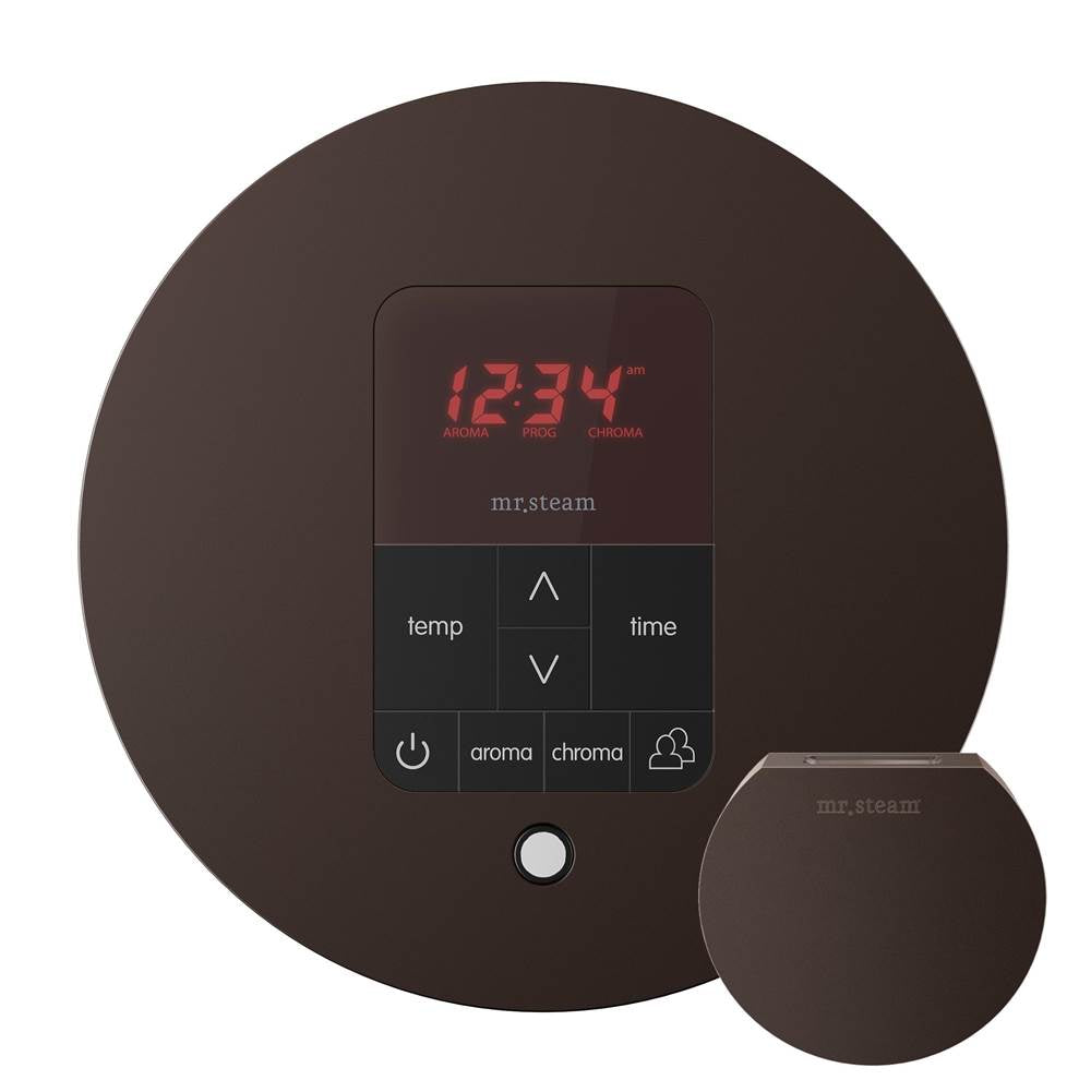 Mr. Steam - iTempoPlus Steam Shower Control and Aroma Designer SteamHead in Round Oil Rubbed Bronze - Oil Rubbed Bronze