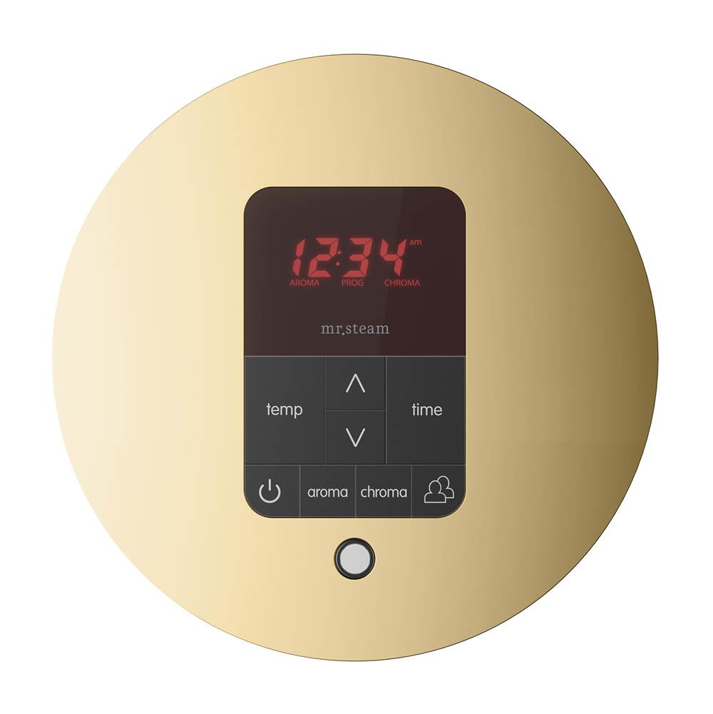 iTempoPlus Steam Shower Control and Aroma Designer SteamHead in Round Brushed Bronze