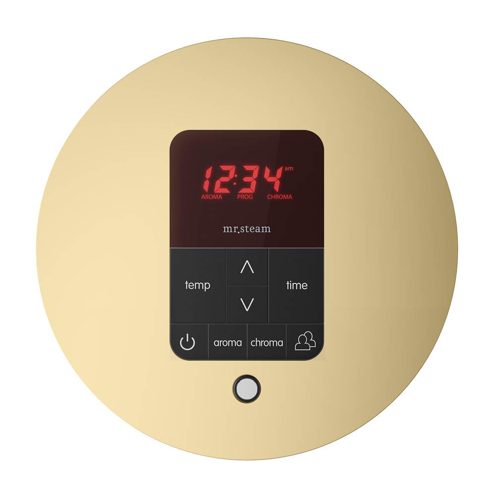 iTempoPlus Steam Shower Control and Aroma Designer SteamHead in Round Brushed Bronze