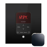 Mr. Steam - iTempoPlus Steam Shower Control and Aroma Designer SteamHead in Square Glass Black - Glass Black