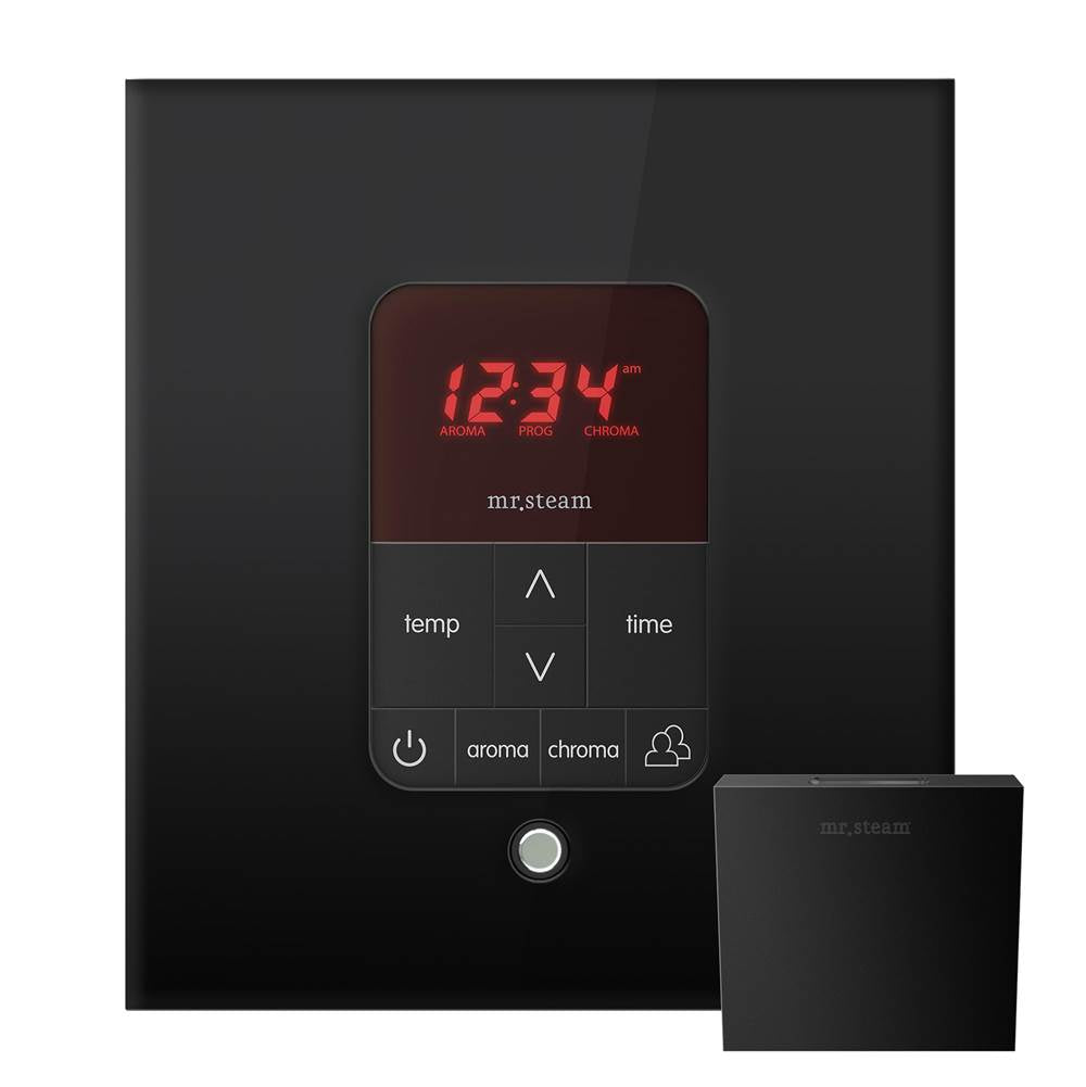 Mr. Steam - iTempoPlus Steam Shower Control and Aroma Designer SteamHead in Square Matte Black - Matte Black