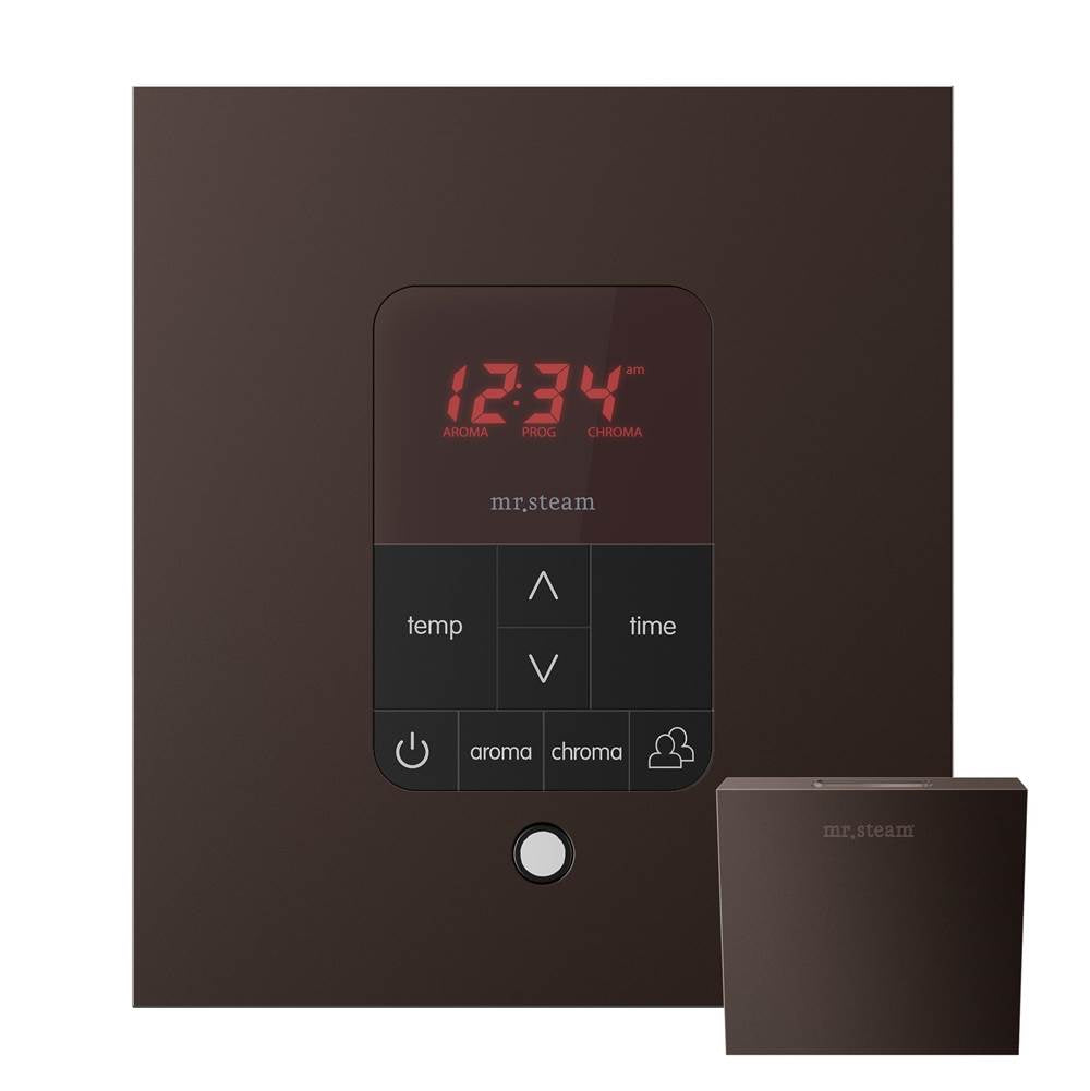 Mr. Steam - iTempoPlus Steam Shower Control and Aroma Designer SteamHead in Square Oil Rubbed Bronze - Oil Rubbed Bronze