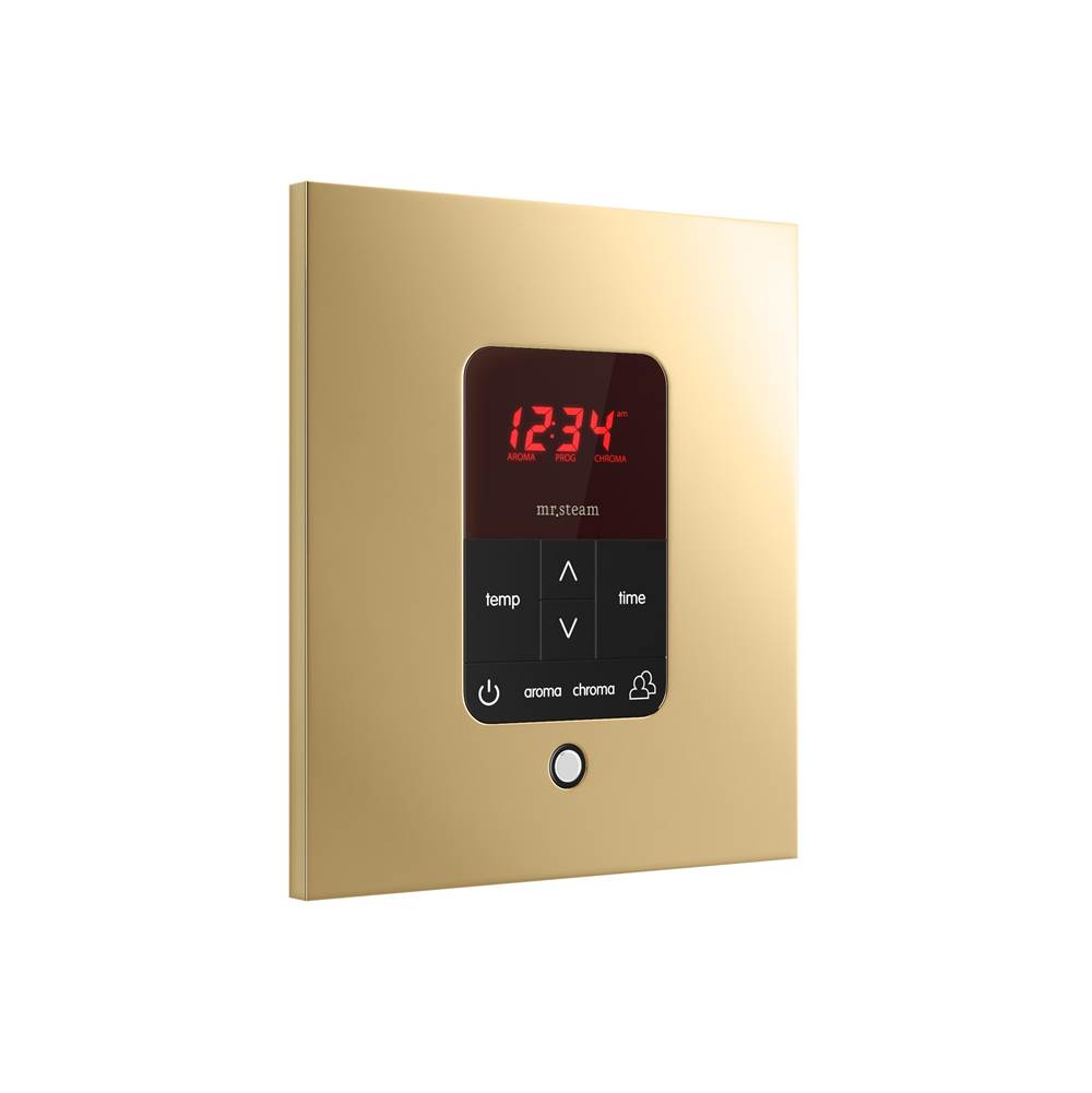 iTempoPlus Steam Shower Control and Aroma Designer SteamHead in Square Brushed Bronze