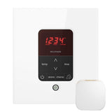Mr. Steam - iTempoPlus Steam Shower Control and Aroma Designer SteamHead in Square Glass White - Glass White