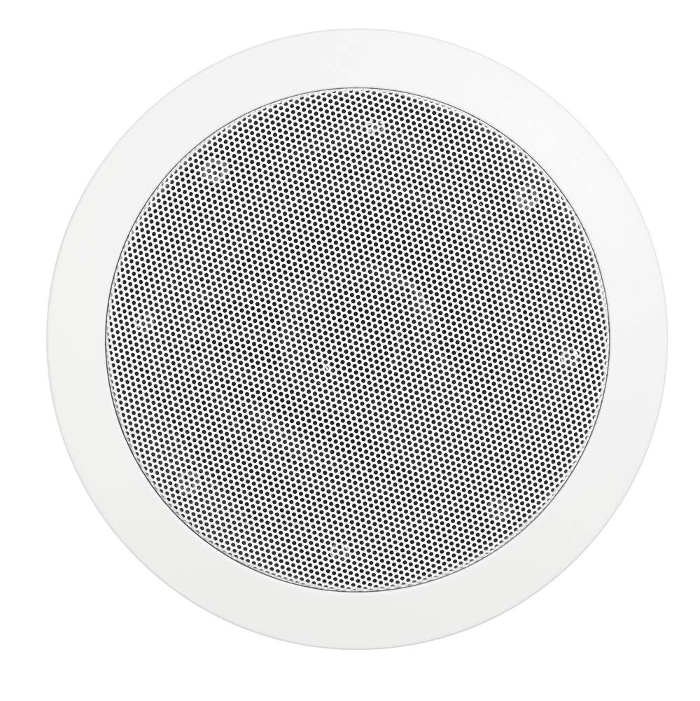 Mr. Steam - 6.5 in. W. MusicTherapy Speaker in Round White - White