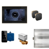 Mr. Steam - XButler Max Steam Shower Control Package with iSteamX Control and Aroma Glass SteamHead in Black Brushed Bronze - Black Brushed Bronze