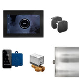 Mr. Steam - XButler Max Steam Shower Control Package with iSteamX Control and Aroma Glass SteamHead in Black Polished Chrome - Black Polished Chrome