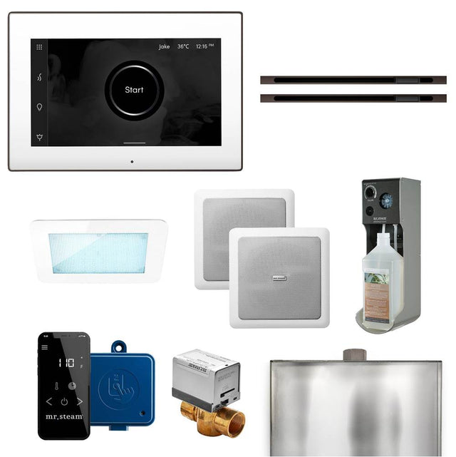 Mr. Steam - XDream Max Linear Programmable Steam Generator Control Kit with iSteamX Control and Linear Steamhead in White Oil Rubbed Bronze - White Oil Rubbed Bronze