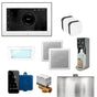 Mr. Steam - XDream Max Programmable Steam Generator Control Kit with iSteamX Control and Aroma Glass Steamhead in White Matte Black - White Matte Black