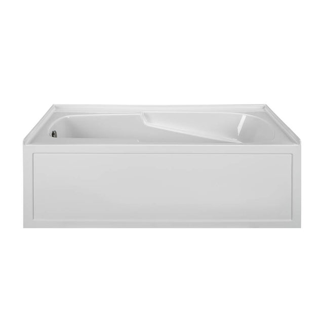 MTI Basics - 60X32 White Left Hand Drain Integral Skirted Air Bath W/ Integral Tile Flange-Basics - White