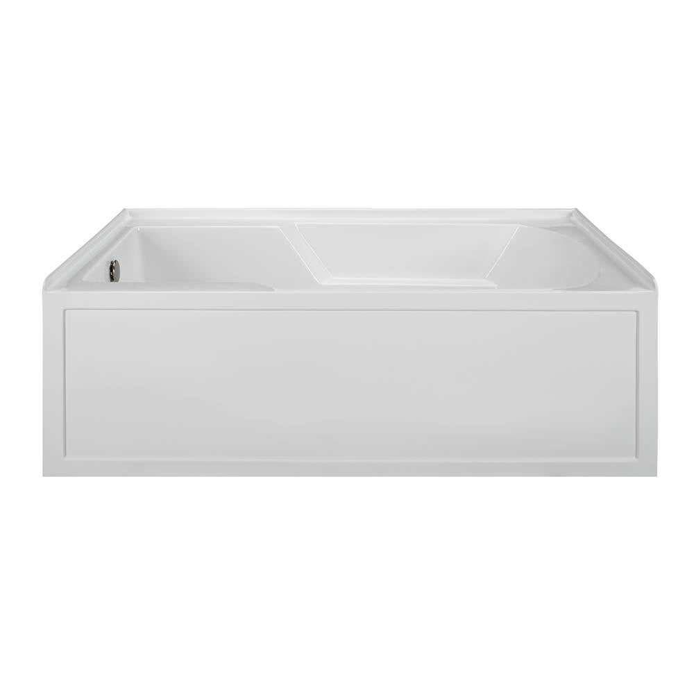 MTI Basics - 60X36 White Left Hand Drain Integral Skirted Soaker W/ Integral Tile Flange-Basics - White