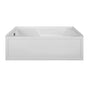 MTI Basics - 60X36 White Left Hand Drain Integral Skirted Soaker W/ Integral Tile Flange-Basics - White