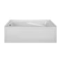 MTI Basics - 60X42 White Left Hand Drain Integral Skirted Whirlpool W/ Integral Tile Flange-Basics - White