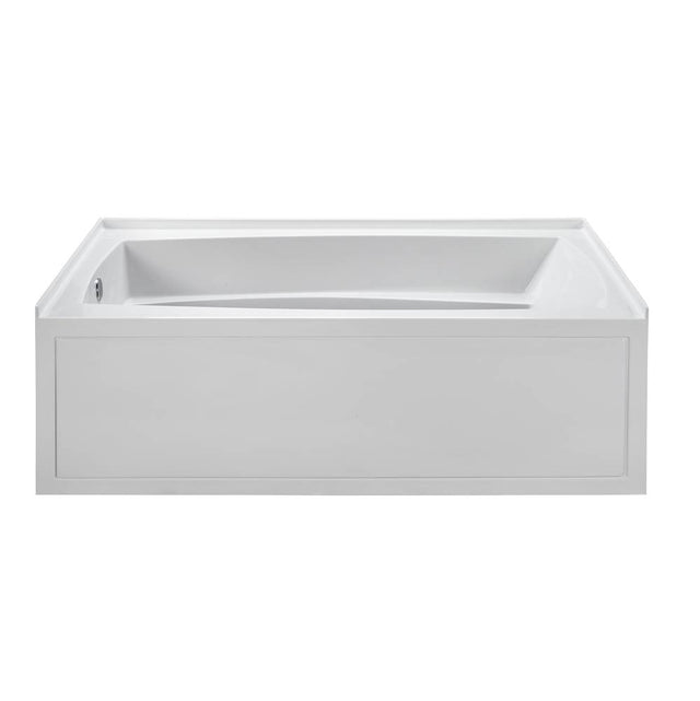 MTI Basics - 72X36 White Right Hand Drain Integral Skirted Whirlpool W/ Integral Tile Flange-Basics - White