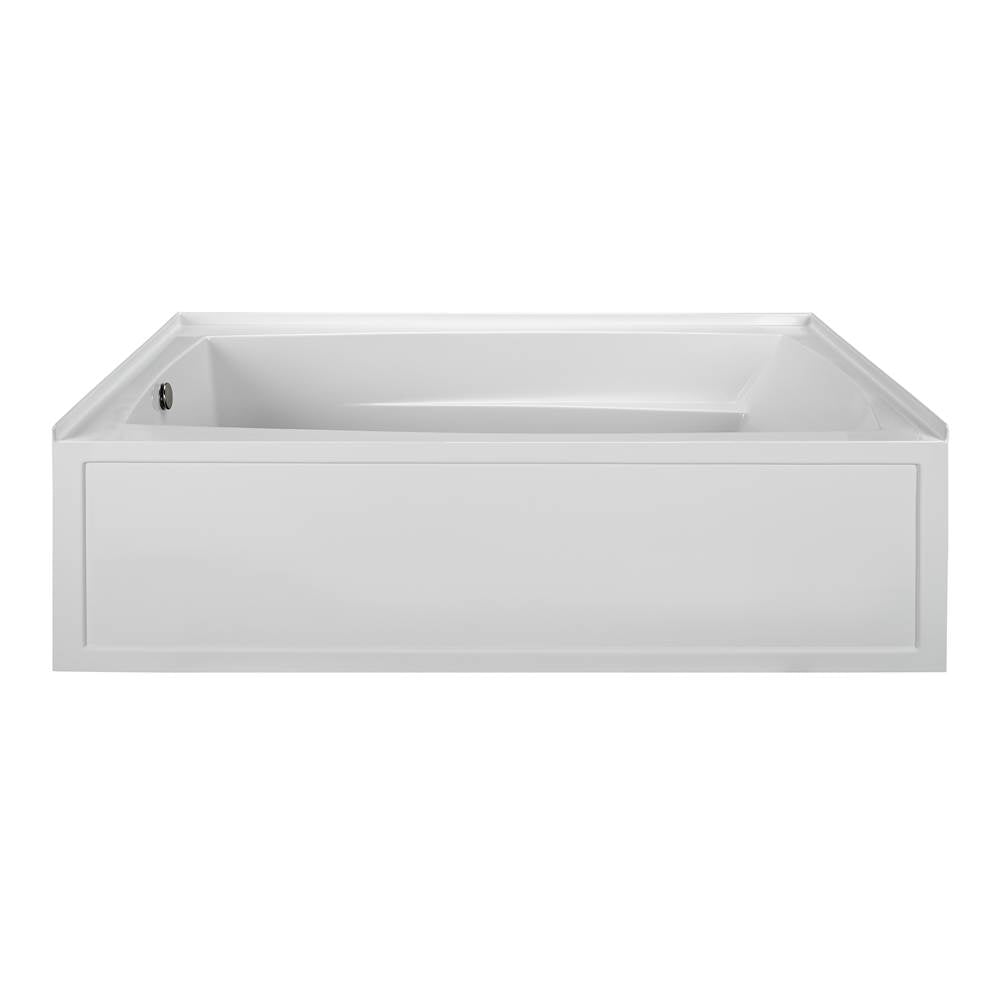 MTI Basics - 72X42 White Left Hand Drain Integral Skirted Air Bath W/ Integral Tile Flange-Basics - White