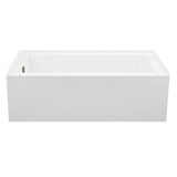 60X30 Biscuit Left Hand Drain Integral Skirted Soaker W/ Integral Tile Flange-Basics